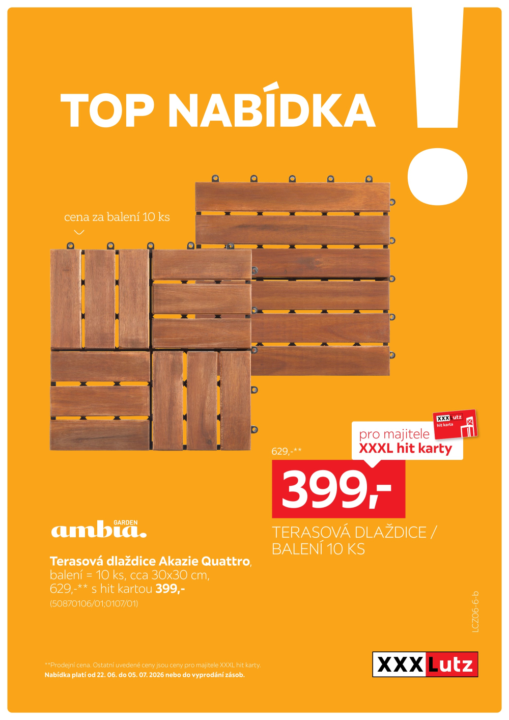 Leták XXXLutz leták - TOP nabídka terasová dlaždice Akazie - strana 1