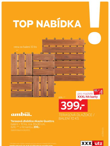 XXXLutz leták - TOP nabídka terasová dlaždice Akazie