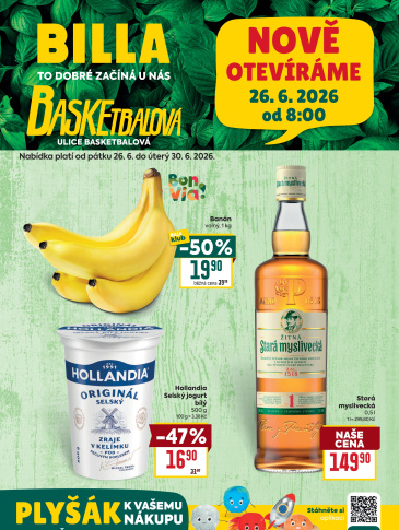 BILLA leták - Opava, Basketbalová