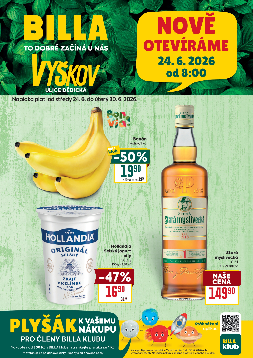 Leták BILLA leták - Vyškov, Dědická - strana 1