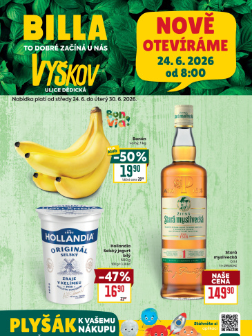 BILLA leták - Vyškov, Dědická