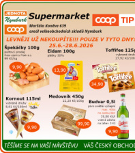 Akční leták COOP Jednota Nymburk Supermarket 