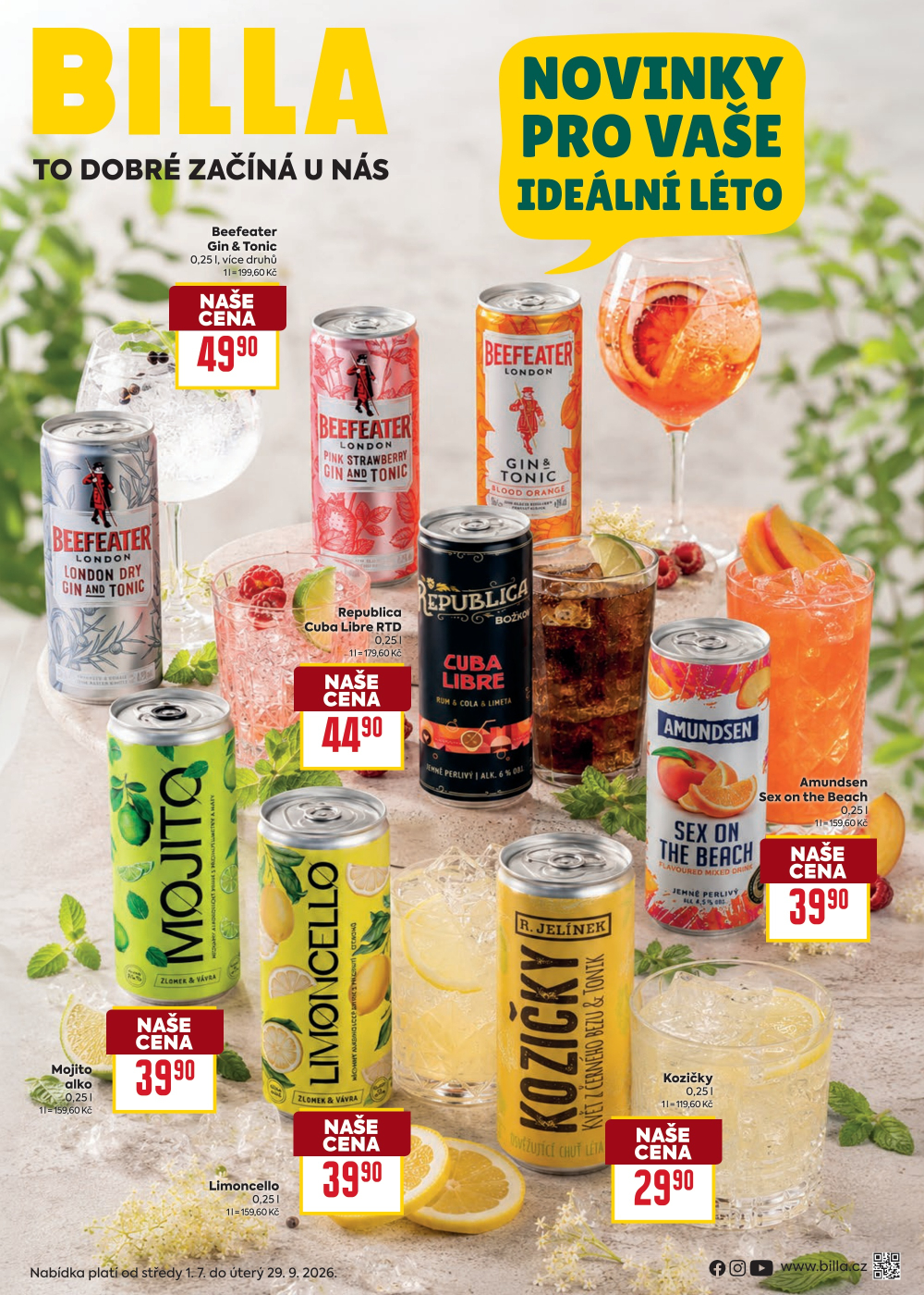 Leták BILLA  leták - Novinky pro vaše ideální léto - strana 1