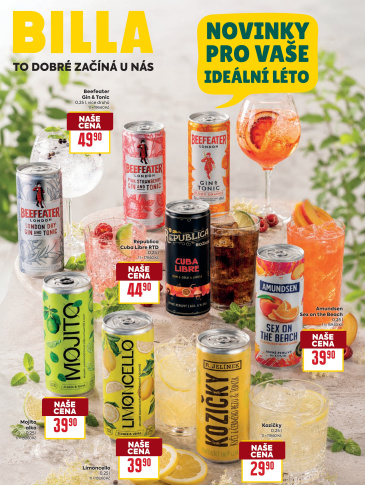 BILLA  leták - Novinky pro vaše ideální léto