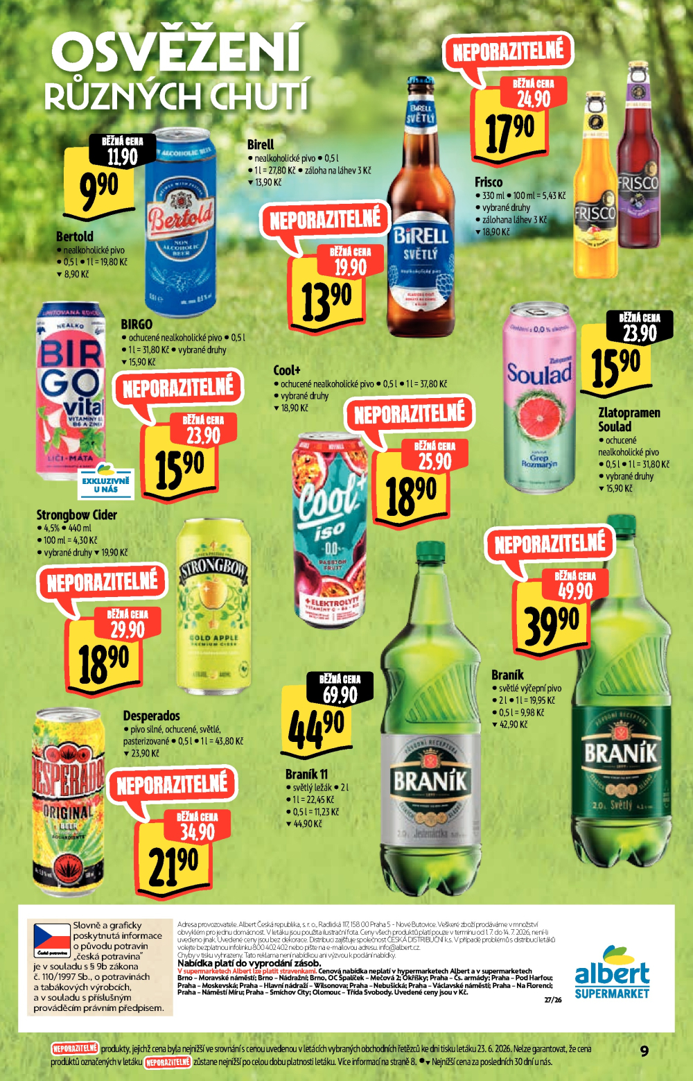 Leták Albert Supermarket leták - Neporazitelné léto - strana 9