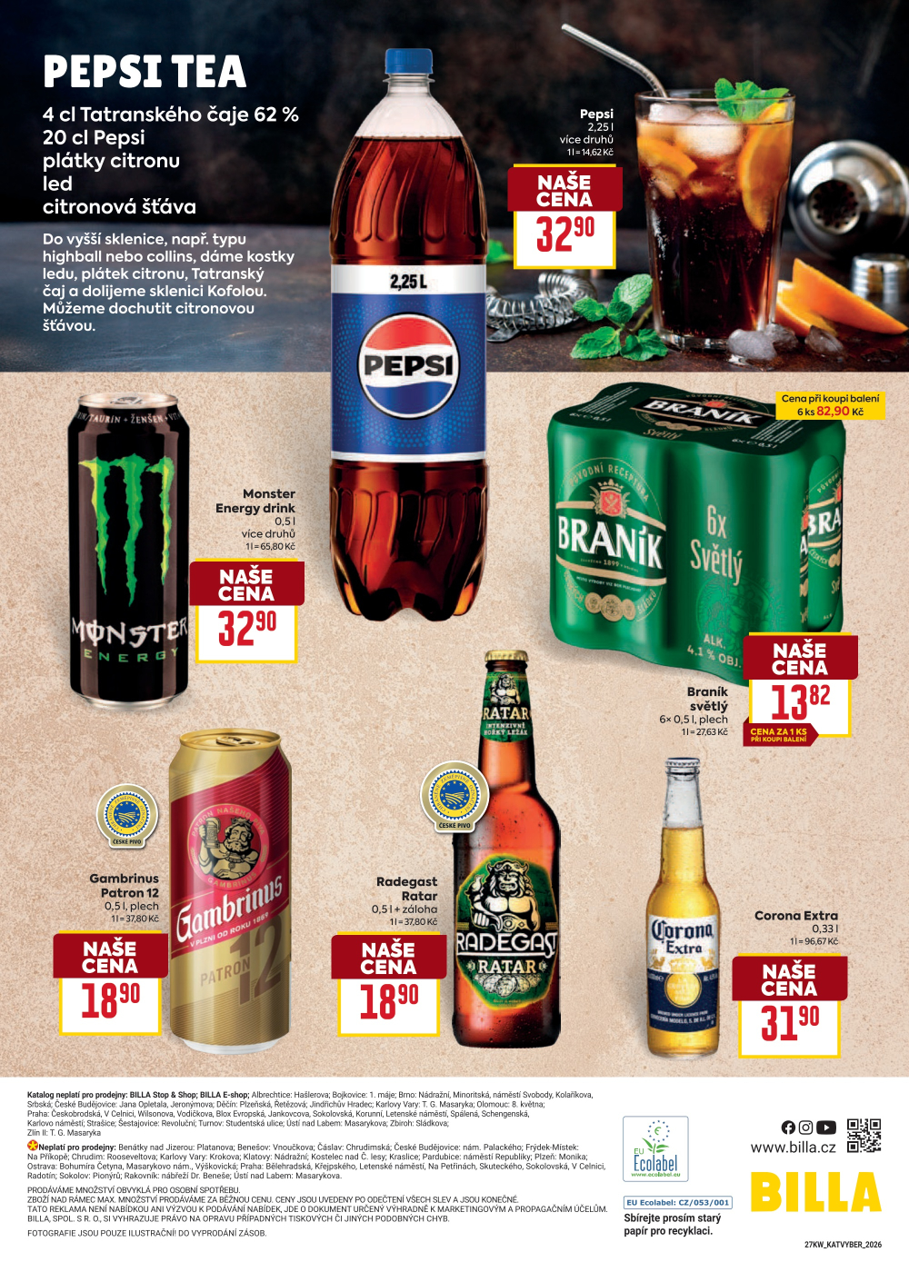 Leták BILLA  leták - Pestrý výběr chutí pro každého - strana 52