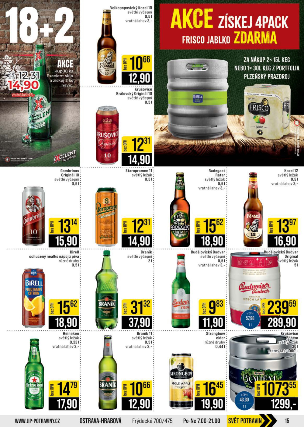Leták JIP leták CC Cash & Carry - Brno, Ostrava, Praha, Polička, Olomouc, Karlovy Vary, Zlín, Jilemnice, Pardubice - strana 15