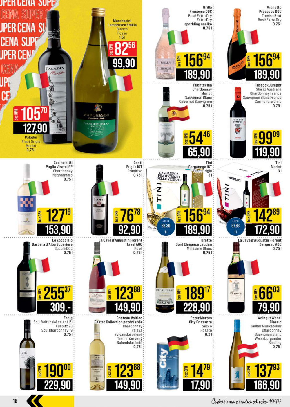 Leták JIP leták CC Cash & Carry - Brno, Ostrava, Praha, Polička, Olomouc, Karlovy Vary, Zlín, Jilemnice, Pardubice - strana 16