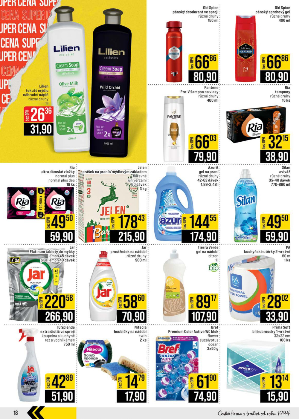 Leták JIP leták CC Cash & Carry - Brno, Ostrava, Praha, Polička, Olomouc, Karlovy Vary, Zlín, Jilemnice, Pardubice - strana 18