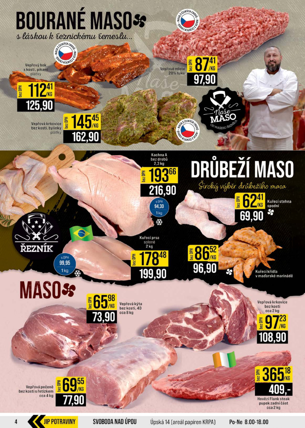 Leták JIP leták CC Cash & Carry - Brno, Ostrava, Praha, Polička, Olomouc, Karlovy Vary, Zlín, Jilemnice, Pardubice - strana 4