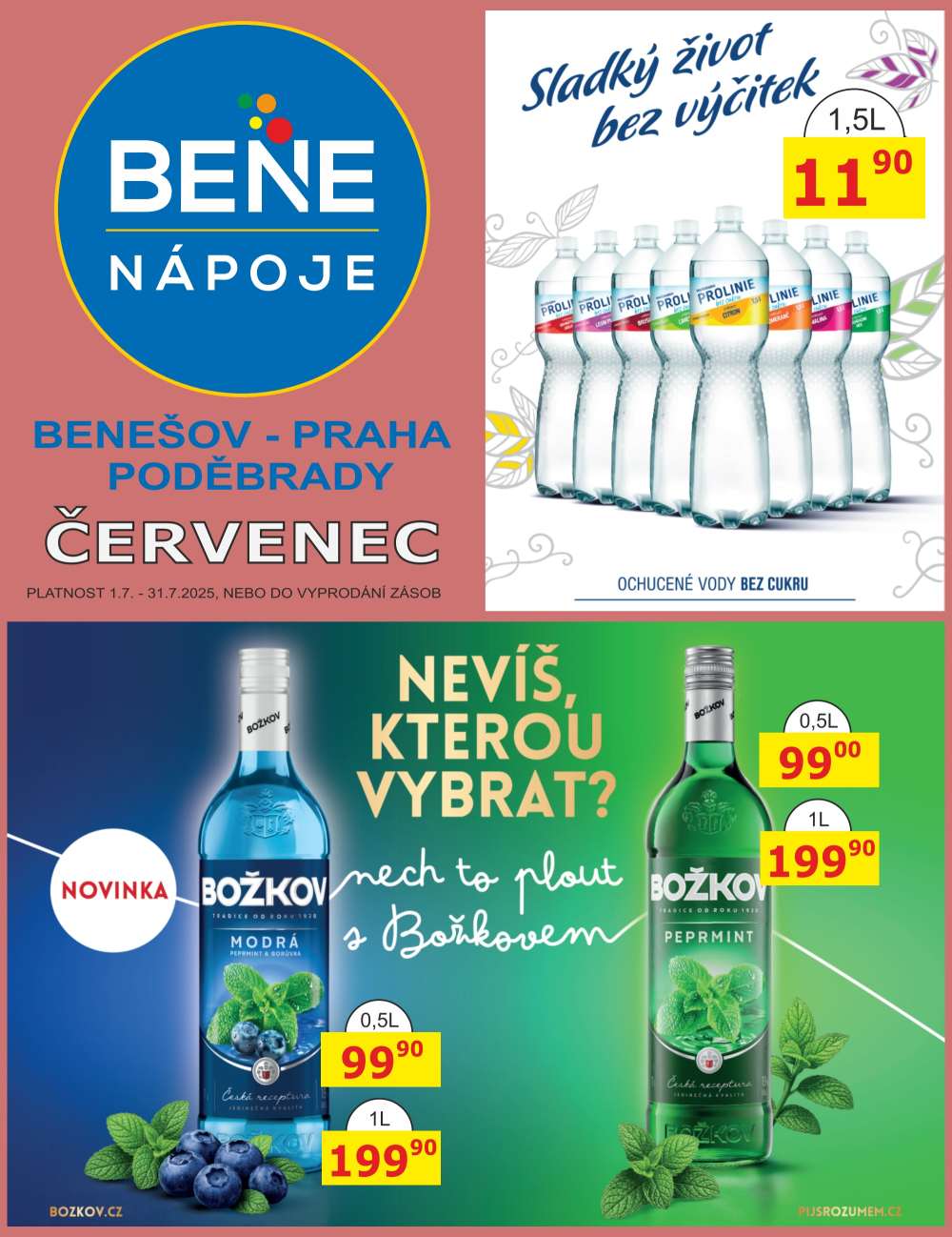 Leták BENE NÁPOJE leták - strana 1