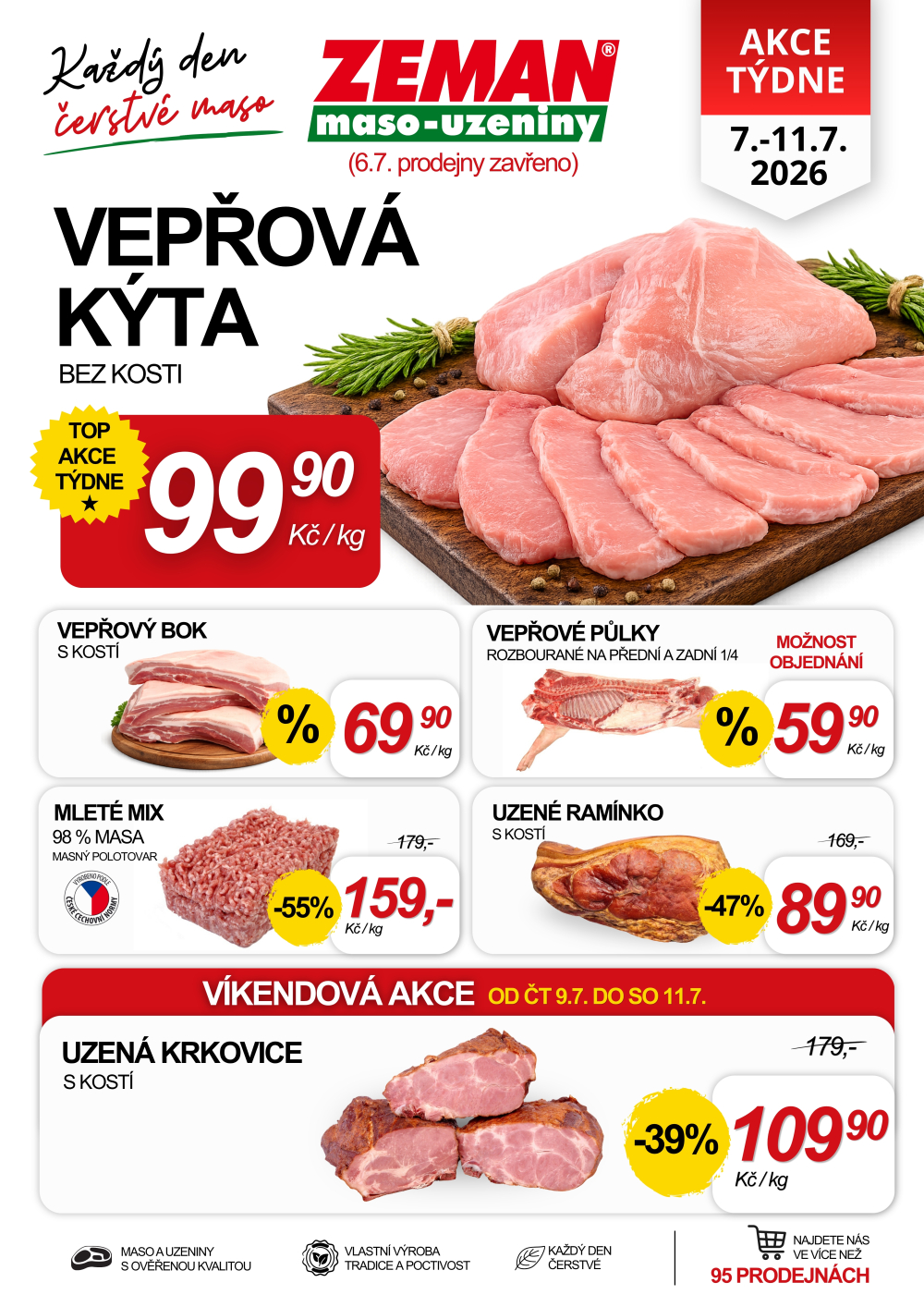 Leták ZEMAN maso - uzeniny leták - strana 1