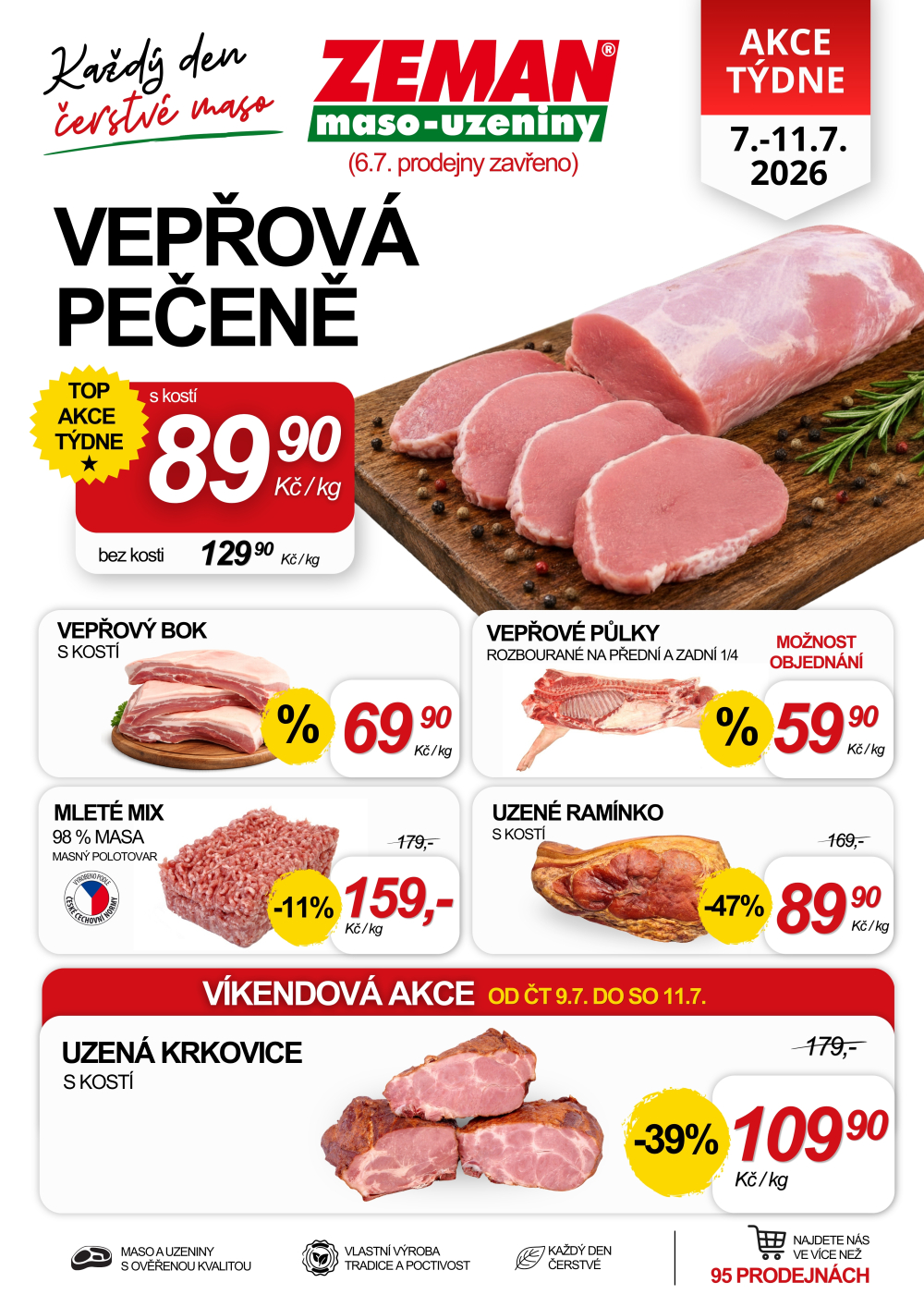 Leták ZEMAN maso - uzeniny leták - strana 1