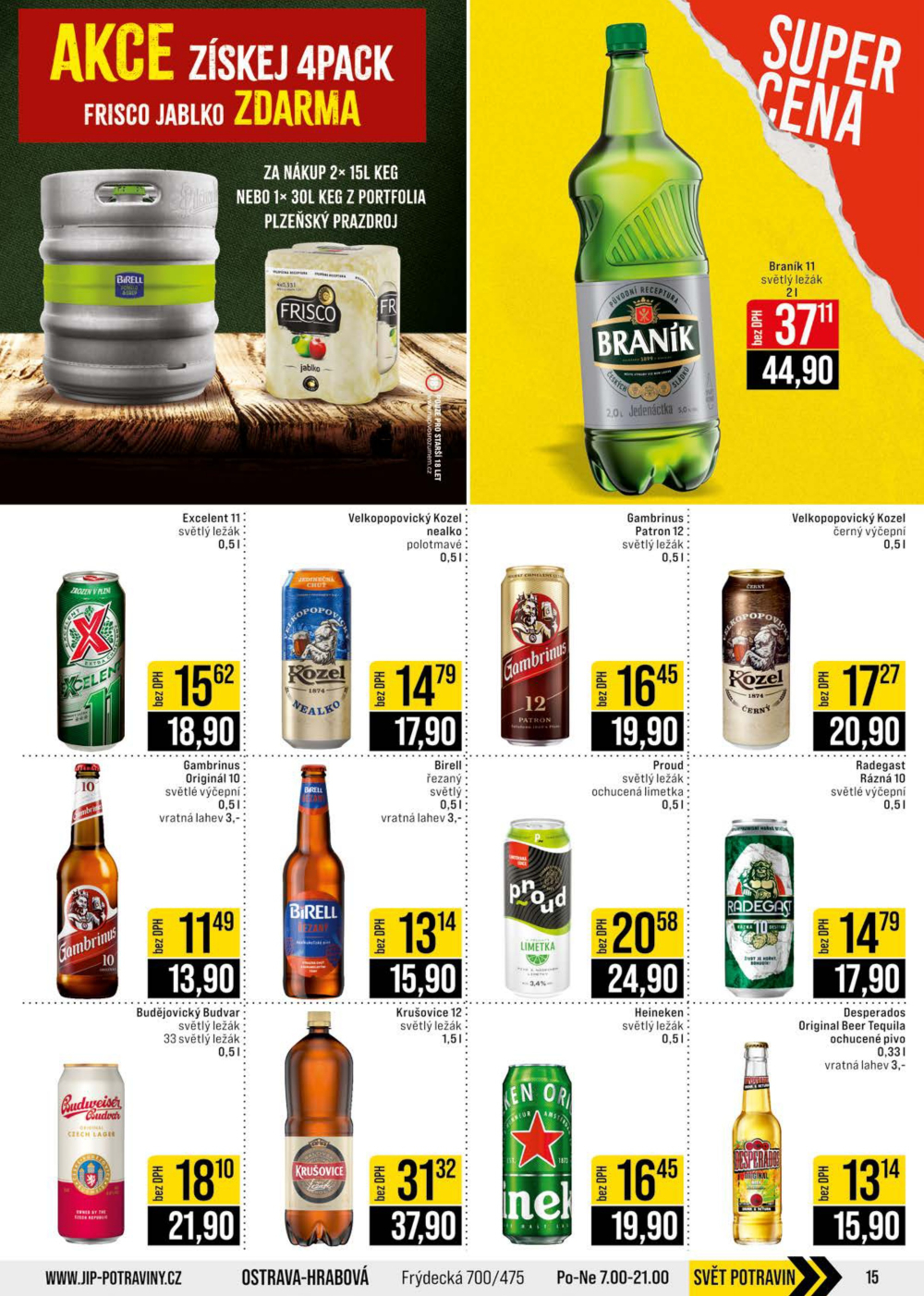 Leták JIP leták CC Cash & Carry - Brno, Ostrava, Praha, Polička, Olomouc, Karlovy Vary, Zlín, Jilemnice, Pardubice - strana 15