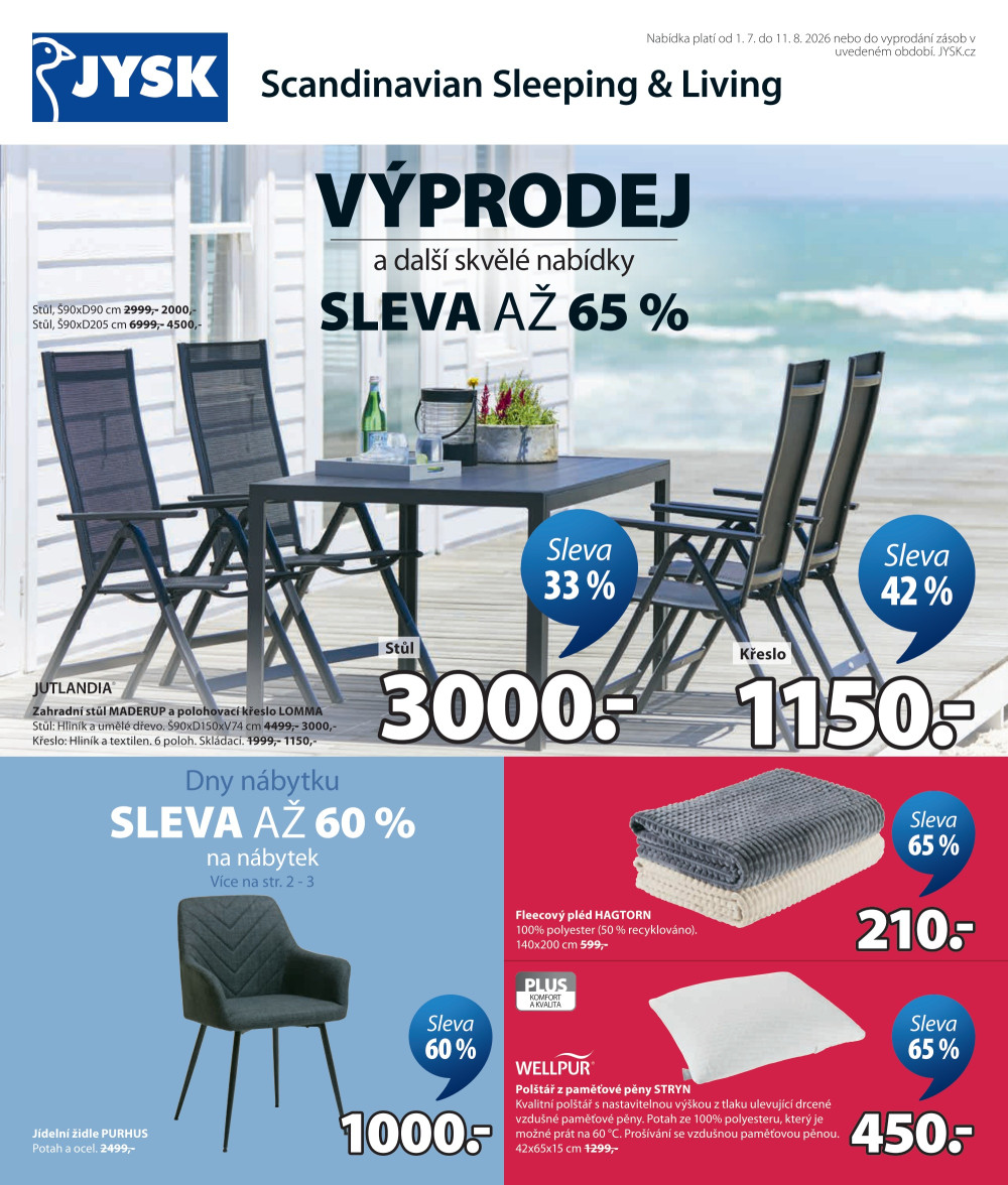 Leták Jysk leták - Výprodej a další skvělé nabídky - strana 1