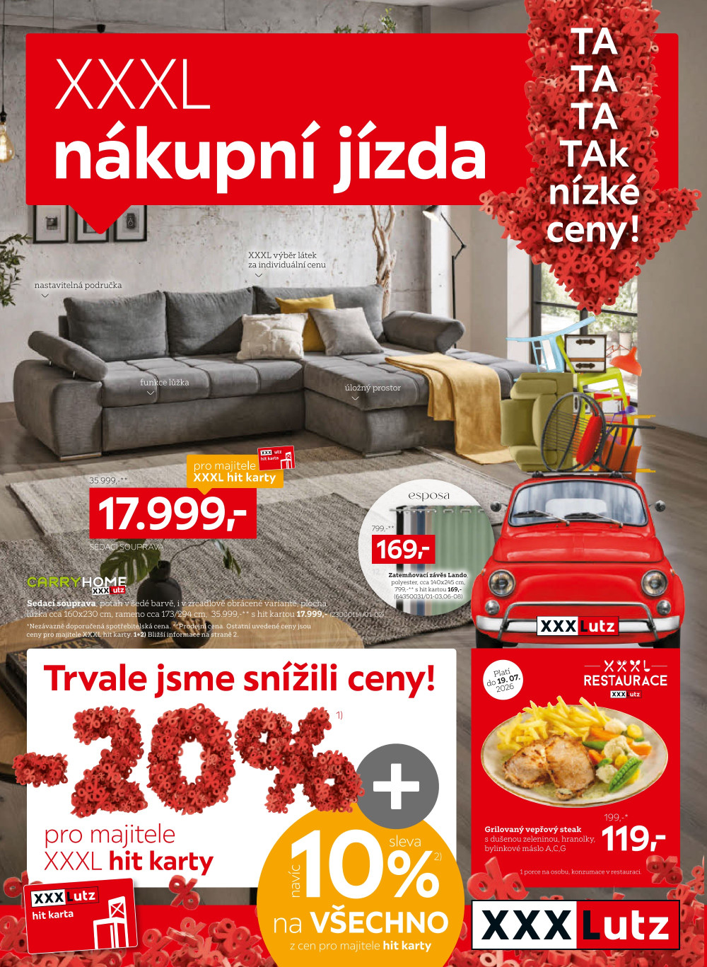 Leták XXXLutz leták - Nákupní jízda - strana 1
