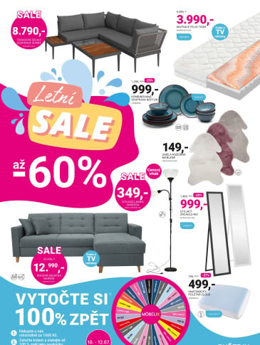 Möbelix leták - Letní Sale až -60 %