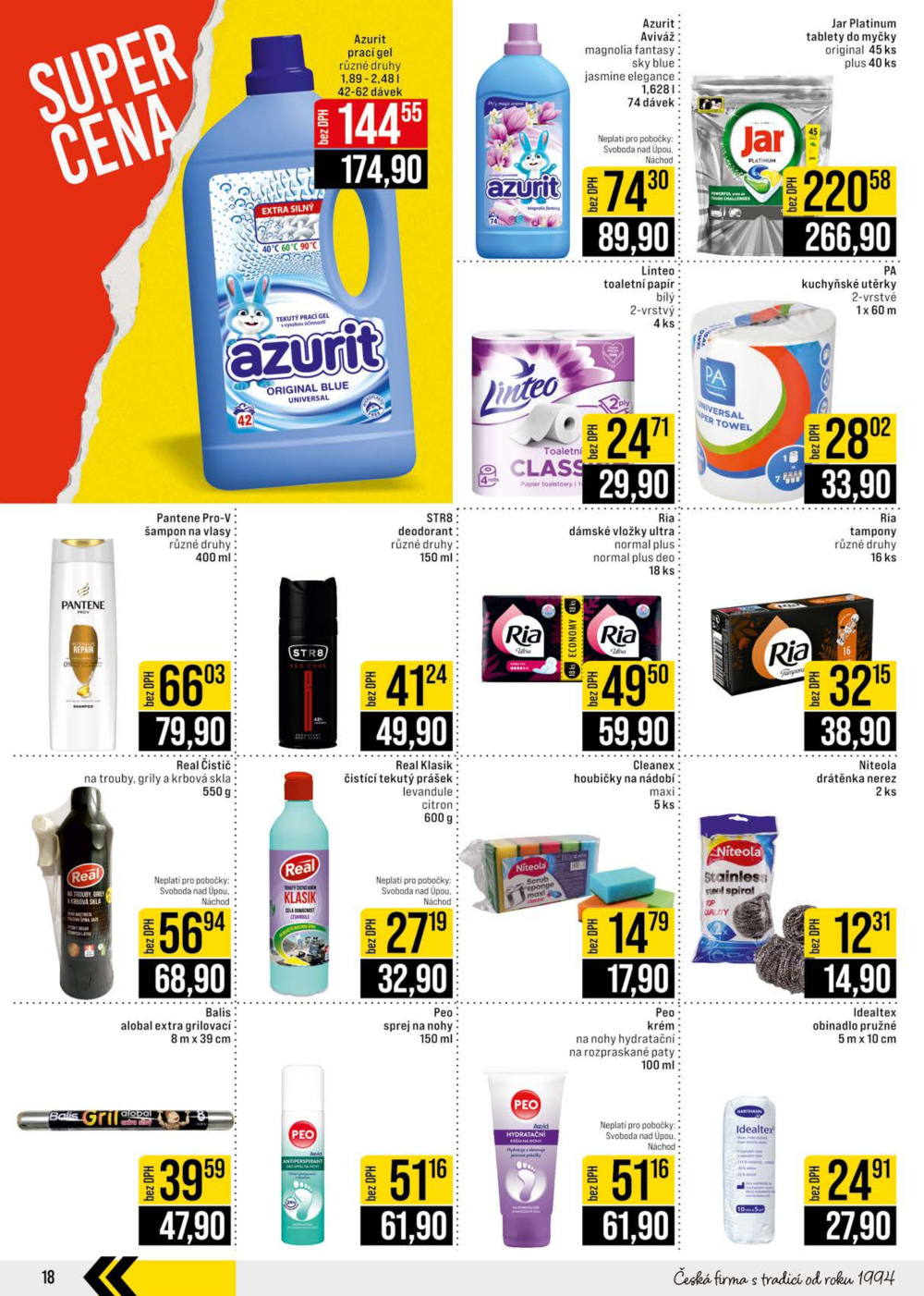 Leták JIP leták CC Cash & Carry - České Budějovice, Most, Náchod, Svoboda nad Úpou, Sušice - strana 18