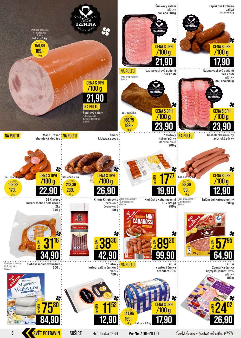Leták JIP leták CC Cash & Carry - České Budějovice, Most, Náchod, Svoboda nad Úpou, Sušice - strana 6