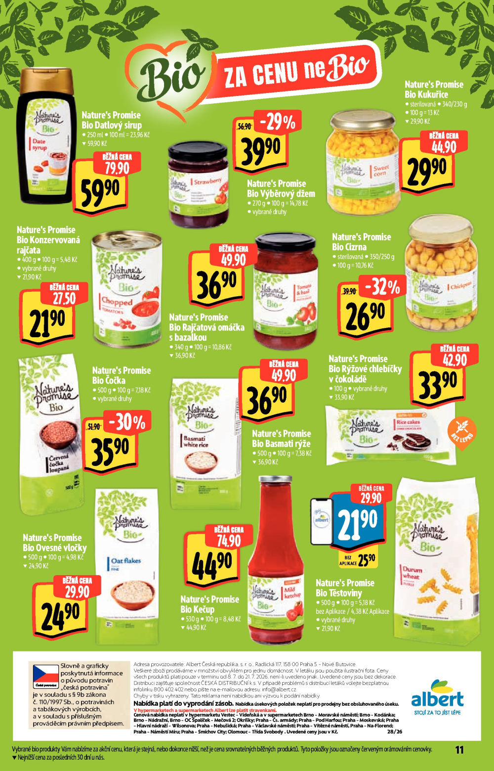 Leták Albert leták - Bio za běžné ceny - strana 11