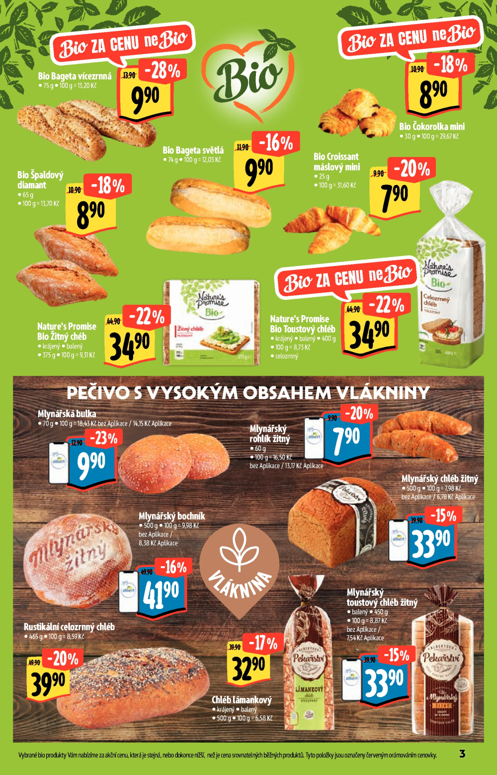 Leták Albert leták - Bio za běžné ceny - strana 3