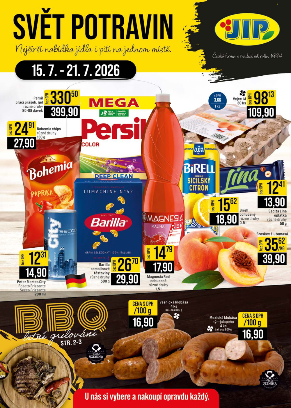 Leták JIP leták CC Cash & Carry - Brno, Ostrava, Praha, Polička, Olomouc, Karlovy Vary, Zlín, Jilemnice, Pardubice - strana 1