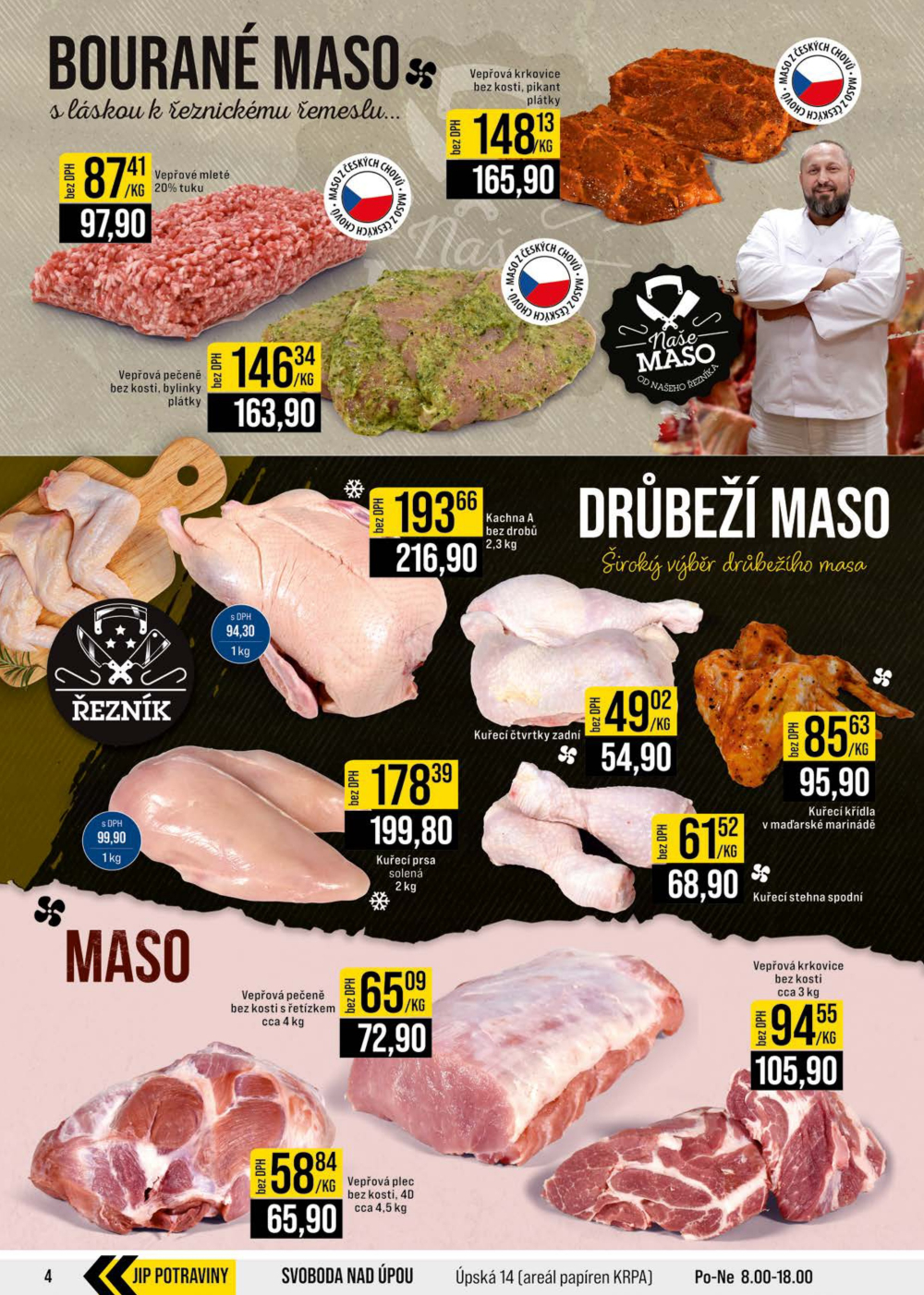Leták JIP leták CC Cash & Carry - Brno, Ostrava, Praha, Polička, Olomouc, Karlovy Vary, Zlín, Jilemnice, Pardubice - strana 4