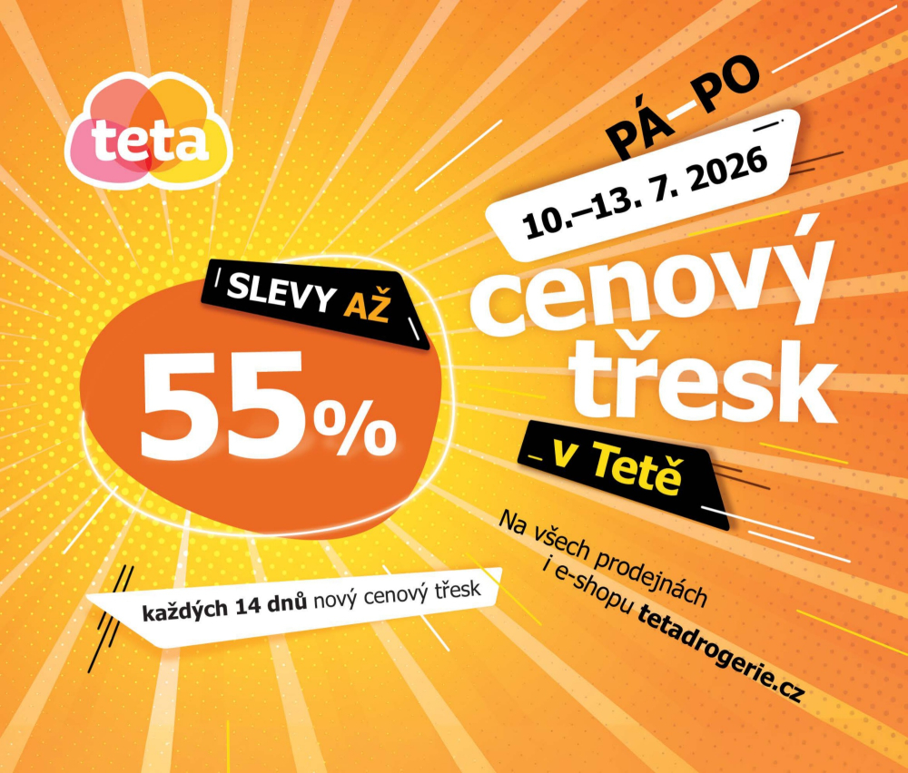 Leták Teta drogerie - Cenový třesk - strana 1