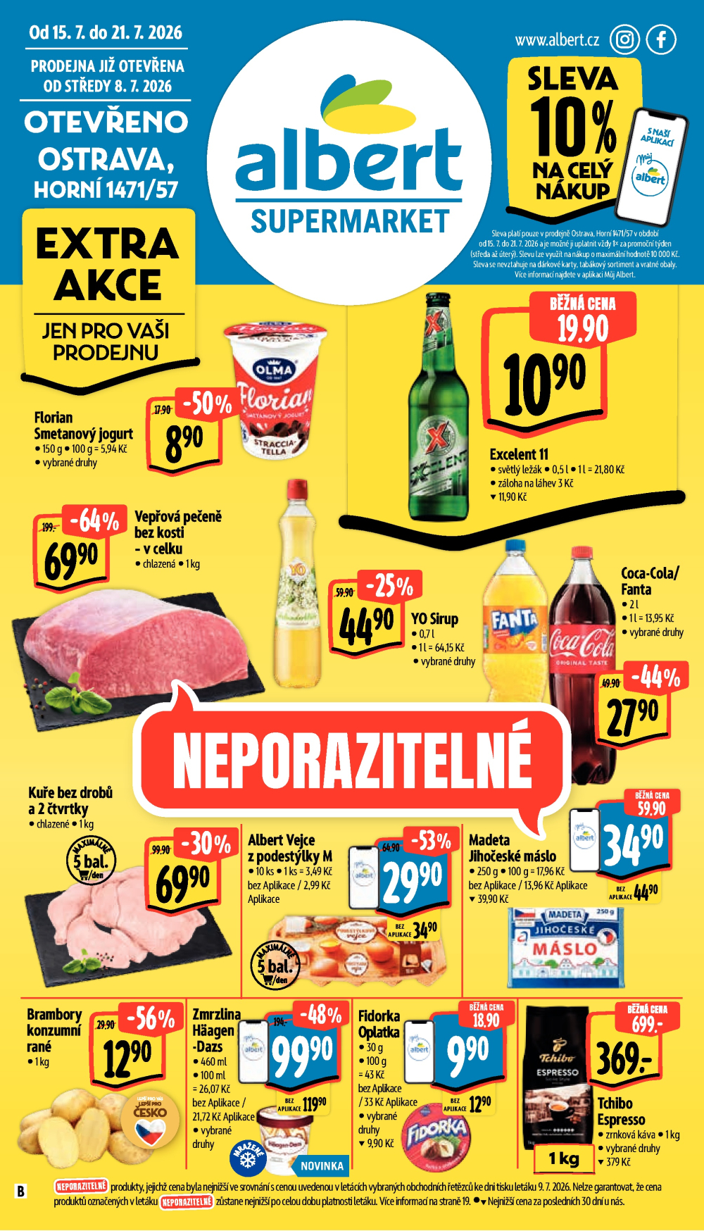 Leták Albert Supermarket leták - Ostrava, Horní - strana 1
