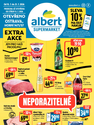 Albert Supermarket leták - Ostrava, Horní