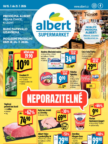 Albert Supermarket leták - Čimice, K Ládví
