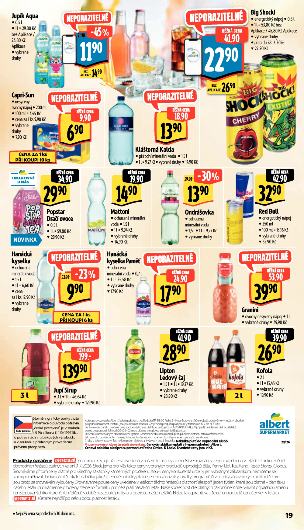 Leták Albert Supermarket leták - Čimice, K Ládví - strana 29