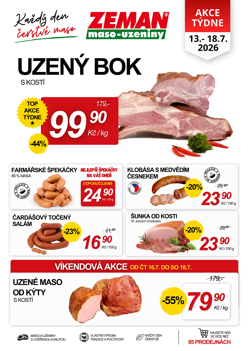 Leták ZEMAN maso - uzeniny leták Sukova - strana 1