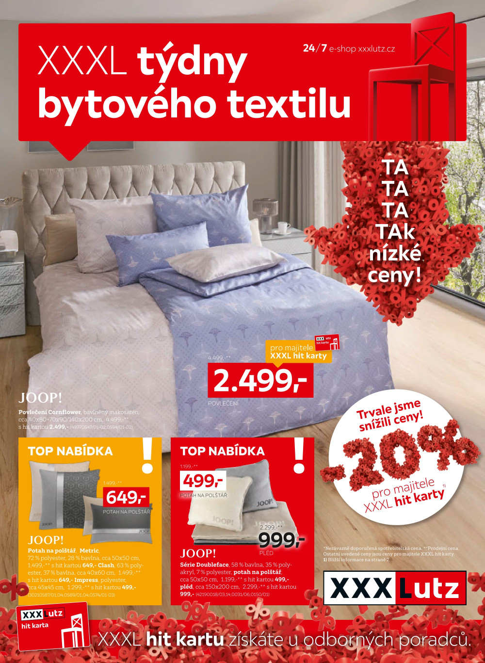 Leták XXXLutz leták - Týdny bytového textilu - strana 1