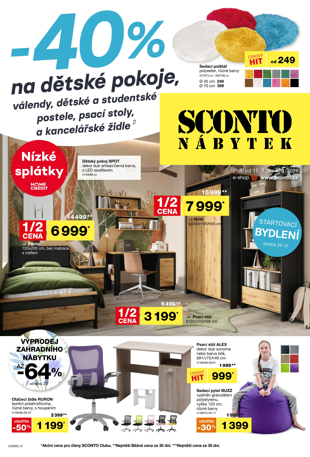 Leták SCONTO Nábytek leták - strana 1