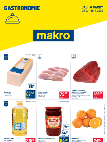 Makro leták - Gastronomie
