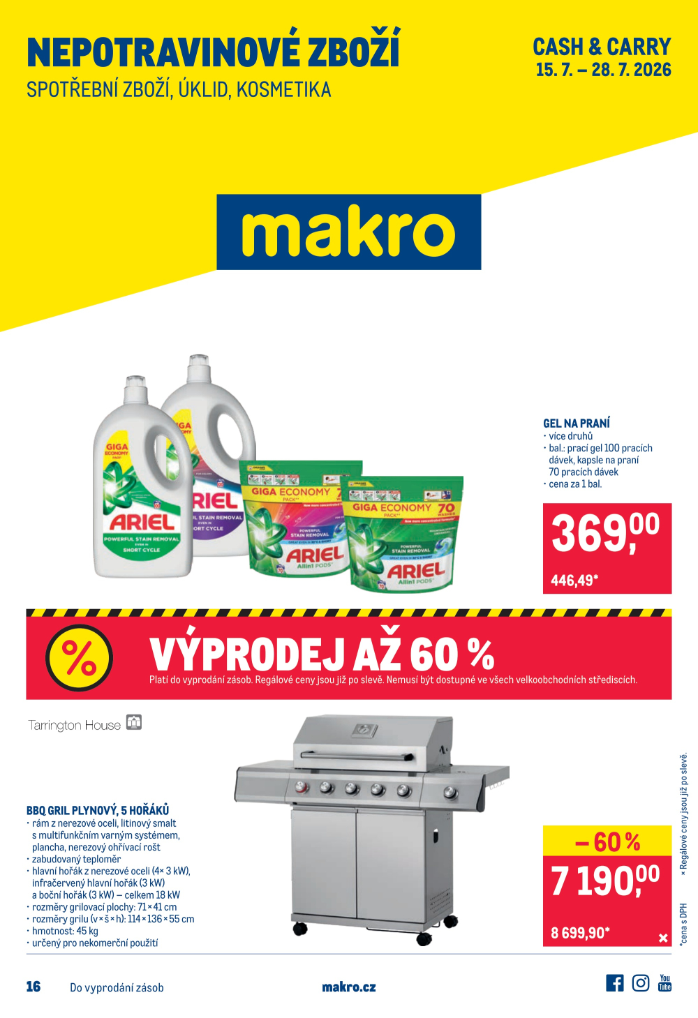 Leták Makro leták - Spotřební zboží, úklid, kosmetika - strana 1