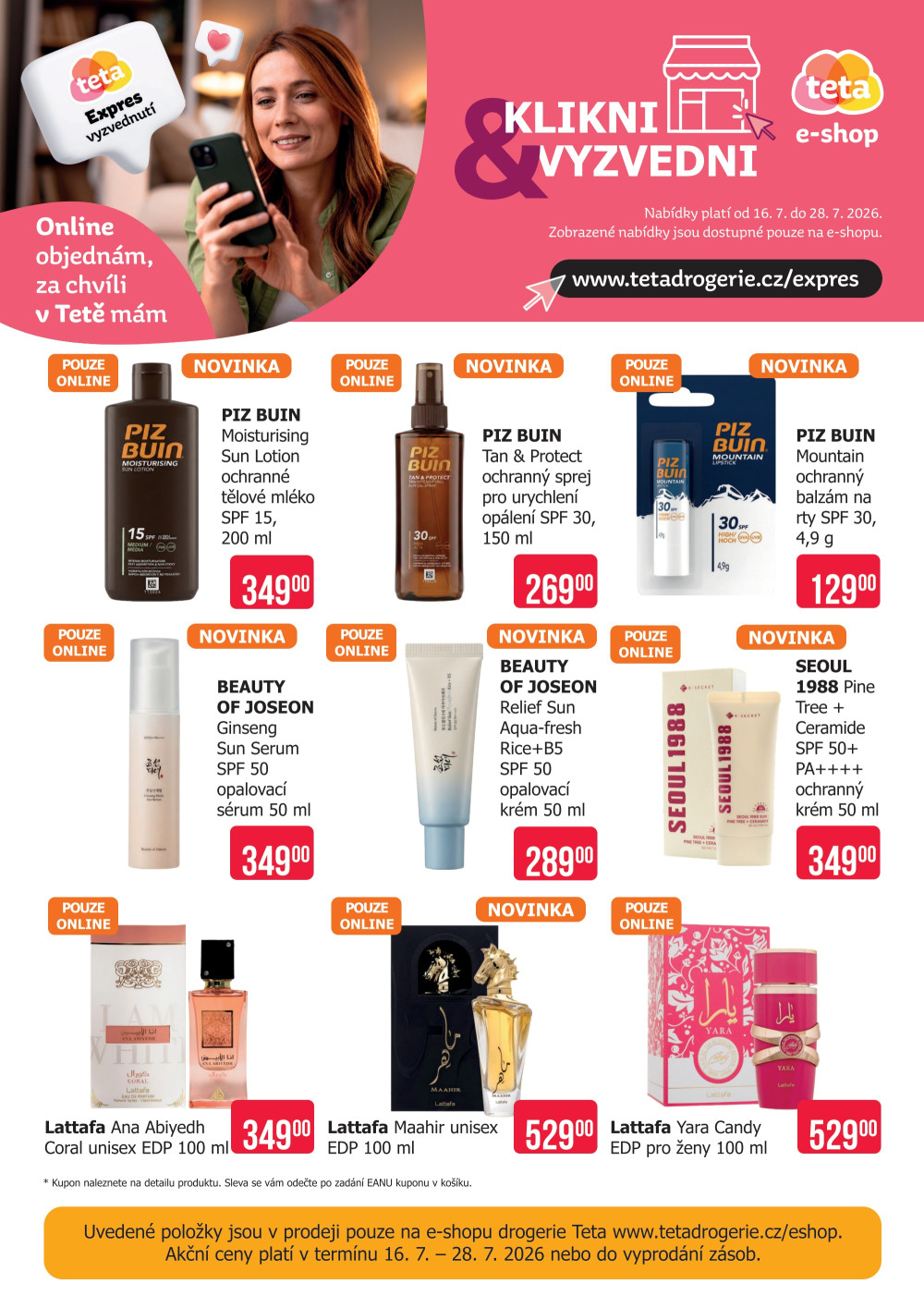 Leták Teta drogerie leták - Speciální nabídka e-shop - strana 1