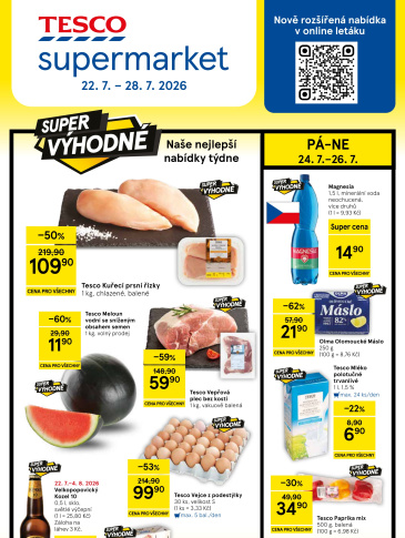 Tesco supermarket leták