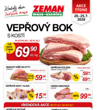 Akční leták ZEMAN maso - uzeniny 