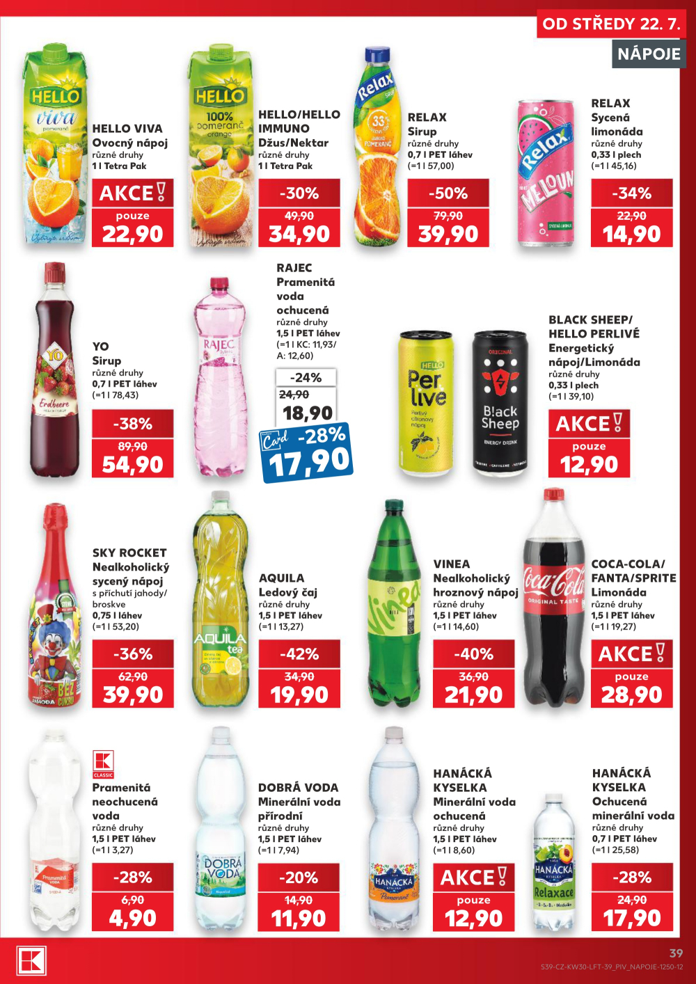 Leták Kaufland leták Praha 6 - Podbaba - strana 39