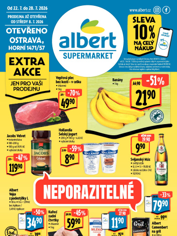 Albert Supermarket leták - Ostrava, Horní