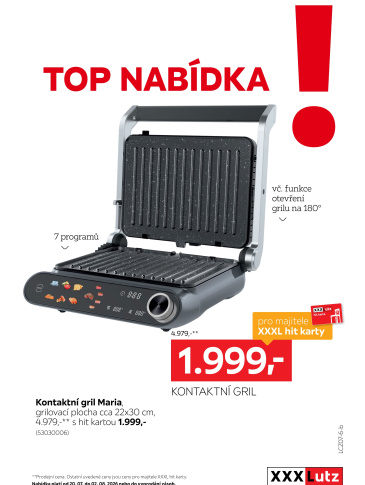 XXXLutz leták - TOP nabídka Kontaktní gril Maria
