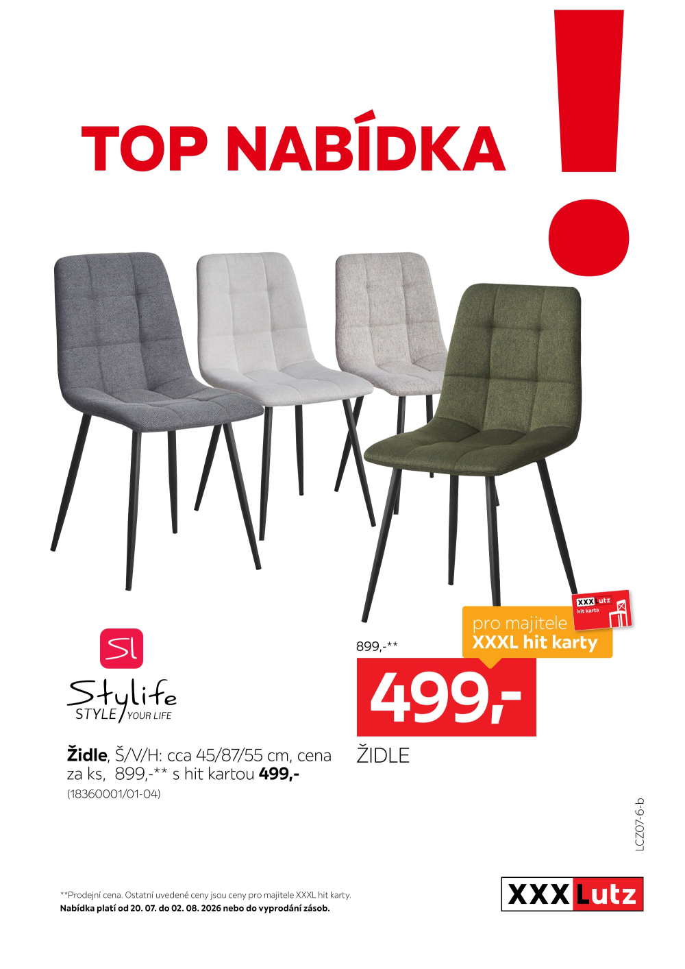 Leták XXXLutz leták - TOP nabídka Židle Styllife - strana 1