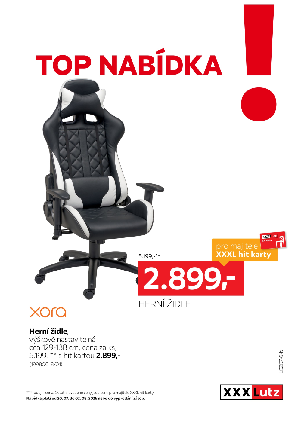 Leták XXXLutz leták - TOP nabídka Herní židle - strana 1