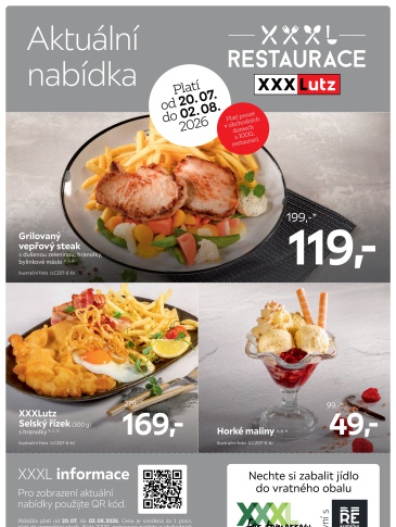 XXXLutz leták - Restaurace