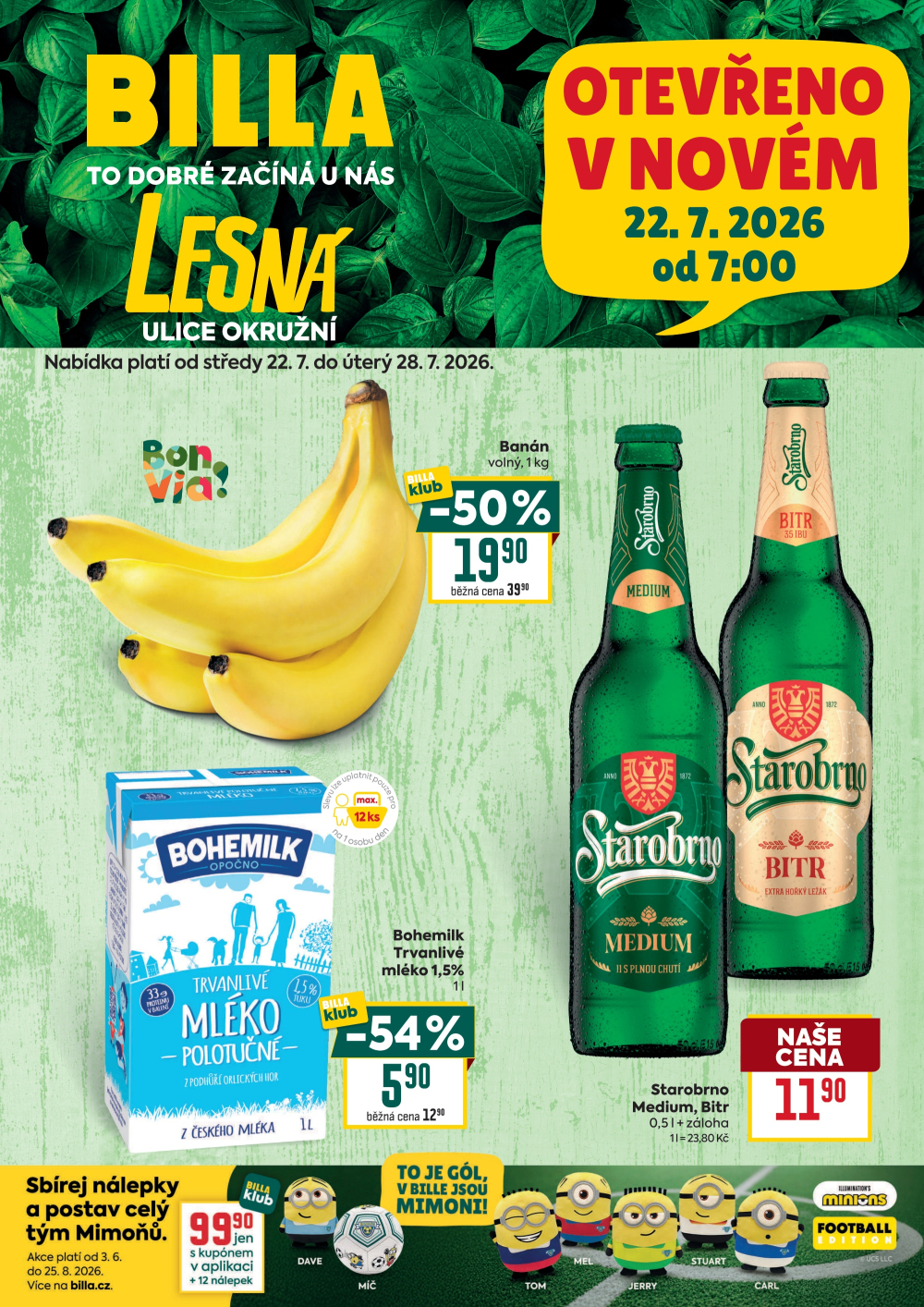 Leták BILLA leták - Lesná, Okružní - strana 1
