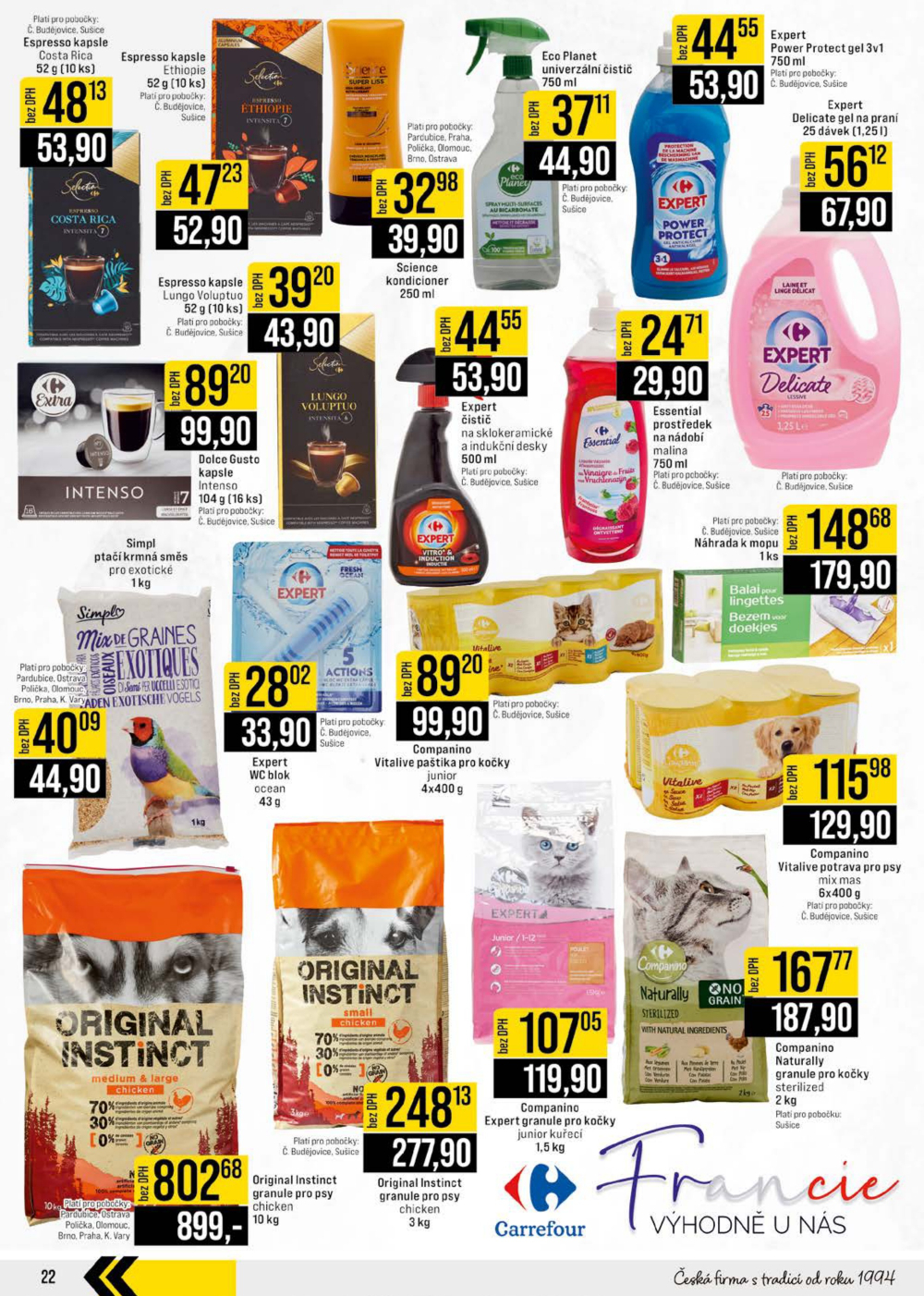 Leták JIP leták CC Cash & Carry - České Budějovice, Most, Náchod, Svoboda nad Úpou, Sušice - strana 22