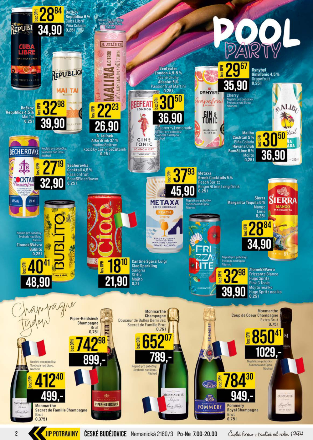 Leták JIP leták CC Cash & Carry - České Budějovice, Most, Náchod, Svoboda nad Úpou, Sušice - strana 2