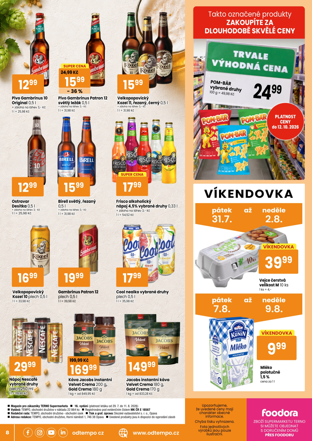 Leták TEMPO leták - Terno Opava - Jaktář - strana 8